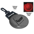 Charcoal Gray Light Up Reflector w/ Clip & Red Led Light